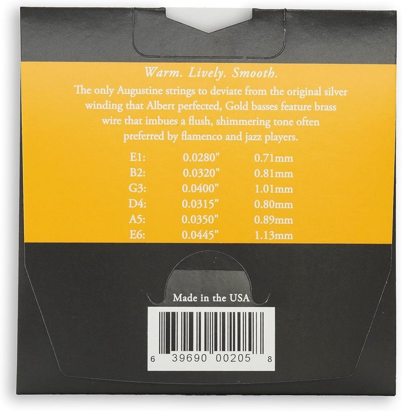 Augustine Strings Classic Gold - Medium Tension Classical Guitar Strings - The Original Nylon String - 1 Set - Image 2