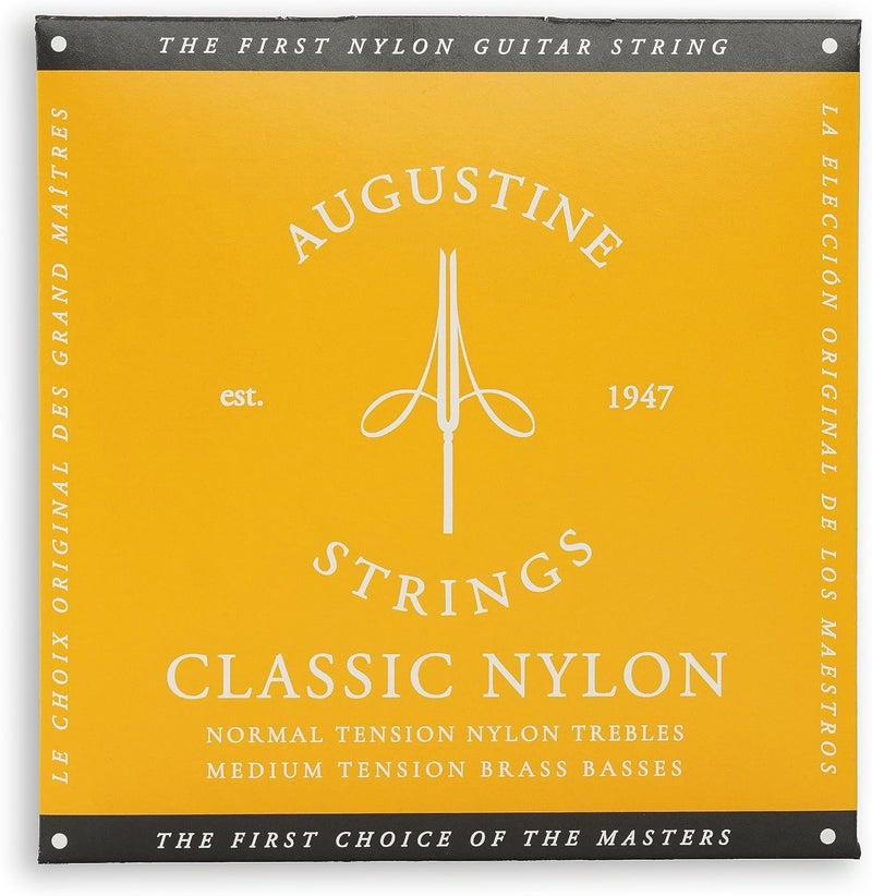 Augustine Strings Classic Gold - Medium Tension Classical Guitar Strings - The Original Nylon String - 1 Set - Image 1