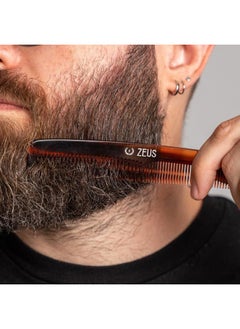 Zeus Beard & Mustache Comb for Men, Handmade Saw-Cut Hair Comb for Untangling & Styling Beard (Traditional) V11  - Image 3