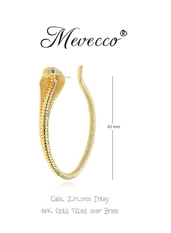 Mevecco Women Huggie Hoop Earrings Gold Ear Stud Cuff 14K Gold Filled Small Boho Beach Simple Delicate Handmade Hypoallergenic Jewelry Gift - Image 4
