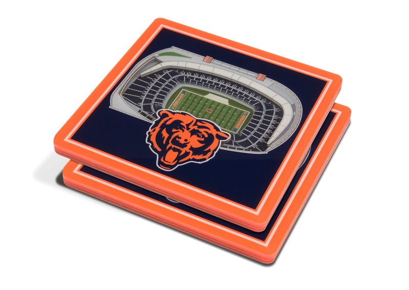 YouTheFan NFL Chicago Bears 3D StadiumView Coasters  Soldier Field