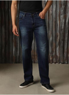 HIGH STAR Mid Rise Regular Fit Faded Jeans by Styli  - Image 5