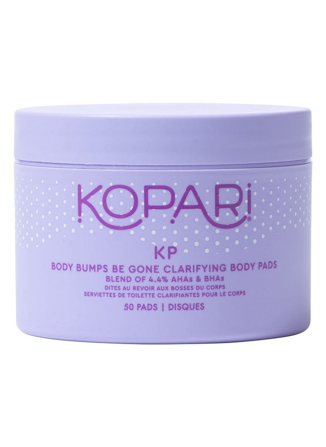 Kopari Kp Body Bumps Be Gone Clarifying Body Pads With 4.4% Ahas & Bhas | Reduces The Appearance Of Pores And Bumps | Brighten Dark Spots & Smooths Skin Texture | 50 Pads  - Image 1