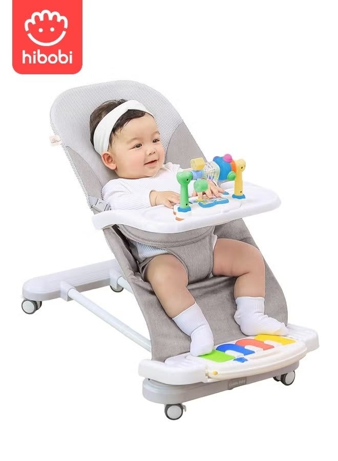 hibobi 4 in 1 Multifunctional Baby Bounce Chair With 360° Rotatable Wheels - Image 1