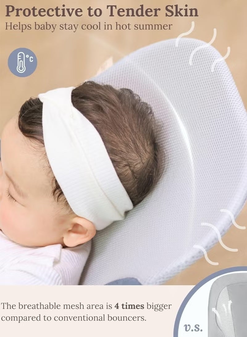 hibobi 4 in 1 Multifunctional Baby Bounce Chair With 360° Rotatable Wheels - Image 3