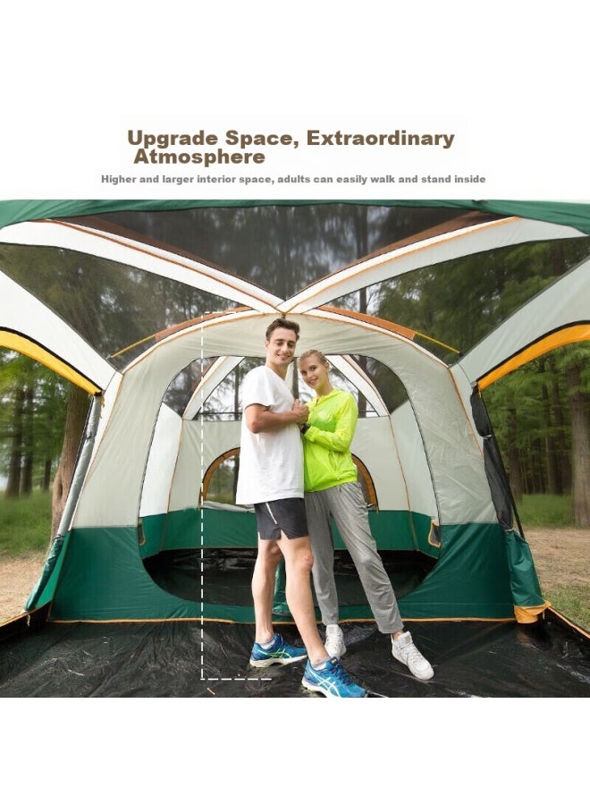 Beijilang Tent, Outdoor Family Camping, Portable, Sun-proof, Rain-proof, Multi-person, Large Space, Camping, Double-layer, Two-room, One-living Room, Dark Green - Image 3