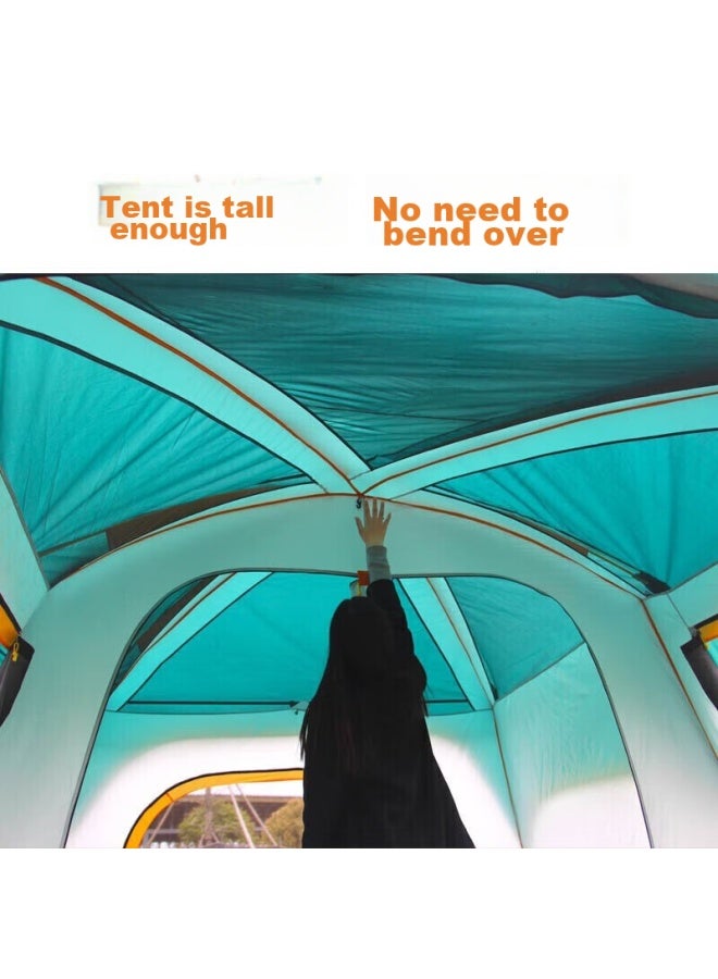 Beijilang Tent, Outdoor Family Camping, Portable, Sun-proof, Rain-proof, Multi-person, Large Space, Camping, Double-layer, Two-room, One-living Room, Dark Green - Image 4
