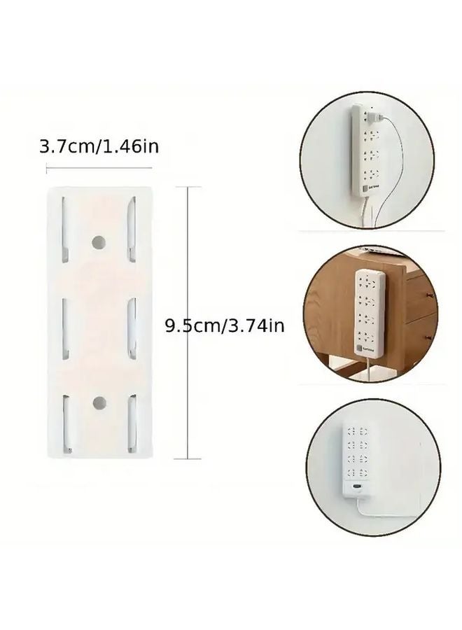 10pcs No Drill Self Adhesive Outlet Organizers White Heavy Duty Plug In Power Strip - Image 5