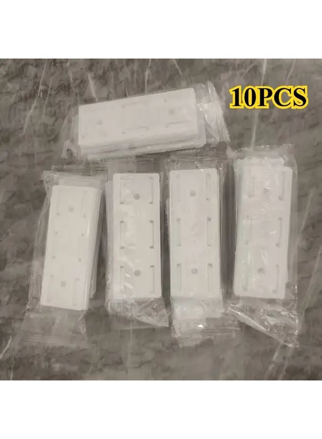 10pcs No Drill Self Adhesive Outlet Organizers White Heavy Duty Plug In Power Strip - Image 1