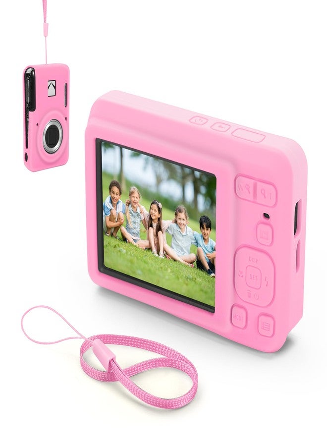 جراب كاميرا سيليكون من OCXLLEATLY متوافق مع كاميرا Kodak PIXPRO FZ55، غطاء سيليكون ناعم مضاد للخدش، غطاء حماية للكاميرا الرقمية (وردي) - Image 1