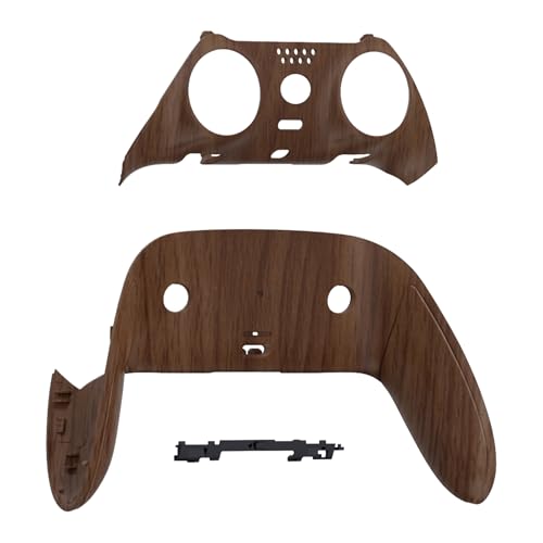 eXtremeRate Top Bottom Decorative Trim Shell Compatible with ps5 Edge Controller DIY Replacement Front Back Clip Shell Custom Wood Grain Plates Cover Compatible with ps5 Edge Controller - Image 3