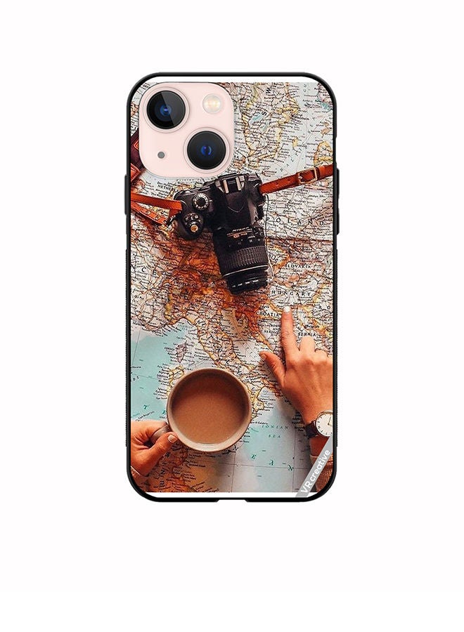 VR CREATIVE Protective Case Cover For Apple iPhone 13 Planning Next Adventure Design Multicolour - Image 1