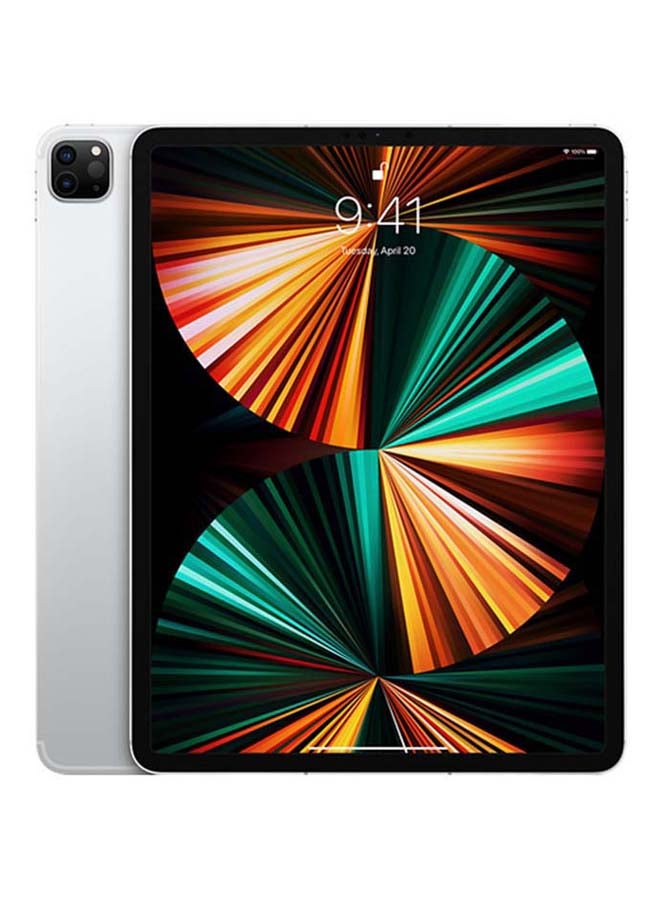 iPad Pro 2021 (5th Generation) 12.9-Inch, M1 Chip, 2TB, Wi-Fi, 5G, Silver with Facetime - International Specs