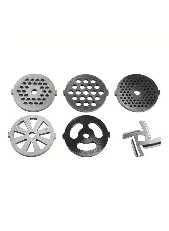 6pcs Stainless Steel Meat Grinder Plates and Blade Set for 55mm Stand Mixer Attachments - Image 1