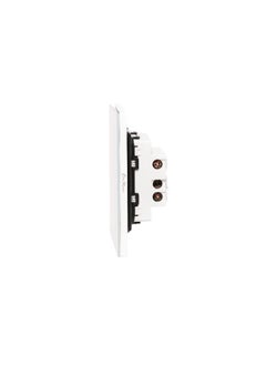 Donmarco 2 Gang 2 Way Switch – Ultra Thin Glass, Sleek Dual Control Light Switch (Matt White), modern durable sleek, light switch wall switch electric switches  - Image 4