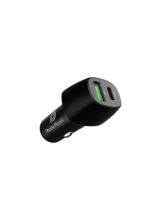 Phone Planet C Car Charger, Phone Planet 38W Fast USB Car Charger Plug with PD&QC 3.0 Dual Port Compatible with iPhone 14/14 Plus/14 Pro/14 Pro Max/13/12,Pixel 7,Galaxy S23 Ultra,Galaxy Z flip 4/Z fold 4,iPad - Image 2