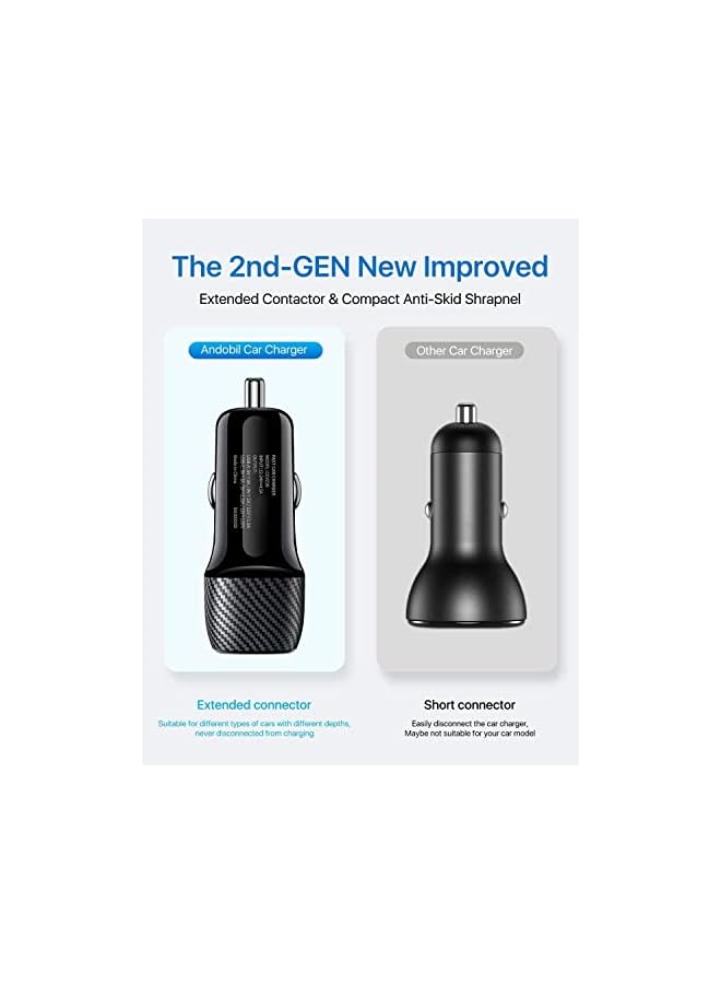 Phone Planet C Car Charger, Phone Planet 38W Fast USB Car Charger Plug with PD&QC 3.0 Dual Port Compatible with iPhone 14/14 Plus/14 Pro/14 Pro Max/13/12,Pixel 7,Galaxy S23 Ultra,Galaxy Z flip 4/Z fold 4,iPad - Image 3