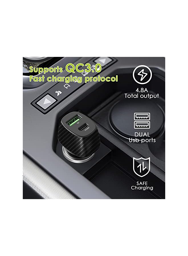 Phone Planet C Car Charger, Phone Planet 38W Fast USB Car Charger Plug with PD&QC 3.0 Dual Port Compatible with iPhone 14/14 Plus/14 Pro/14 Pro Max/13/12,Pixel 7,Galaxy S23 Ultra,Galaxy Z flip 4/Z fold 4,iPad - Image 4