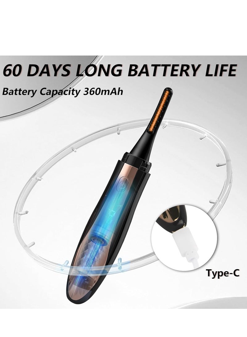 SYOSI Heated Eyelash Curlers, Rechargeable Electric Curler Eye lash Lash Lift-4 Temperature Mode-Type C Charge, Natural Curling 24H Long Lasting - Image 5