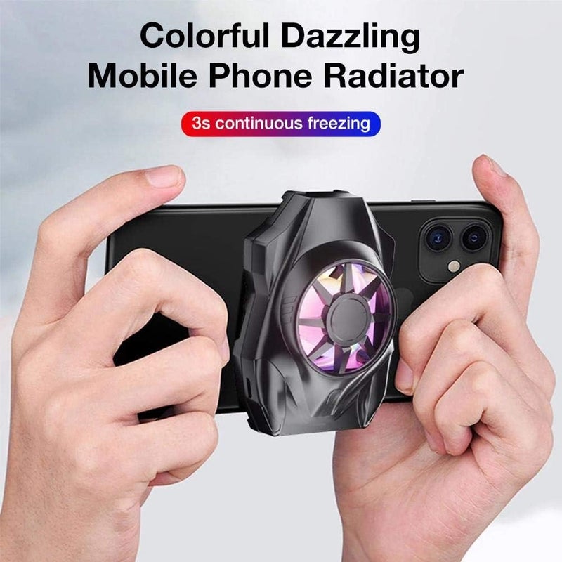 Mobile Phone Radiator Gaming Universal Colorful Dazzling Powered Cooling Fan for,Android Smartphones - Image 3