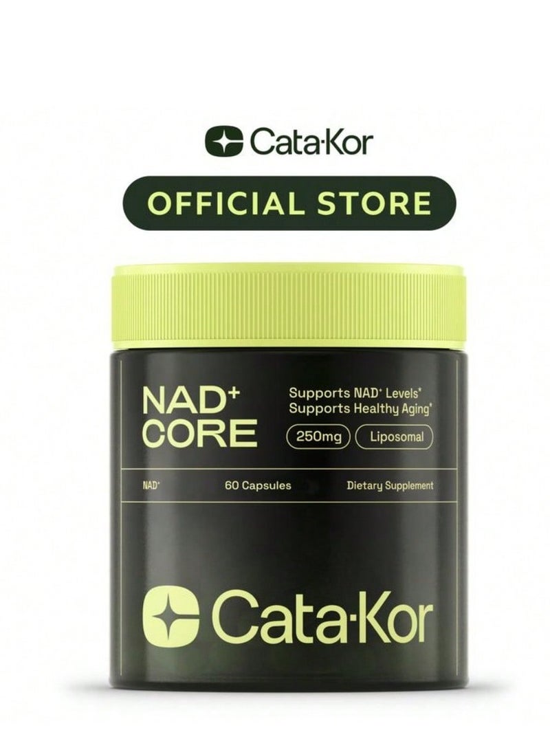 كاتا كور 250 مجم - مكمل غذائي NAD لدعم شيخوخة البشرة والطاقة والتركيز - 60 قطعة - مكملات الفيتامينات والعافية الرعاية الصحية الغذائية صالحة للأكل - Image 1