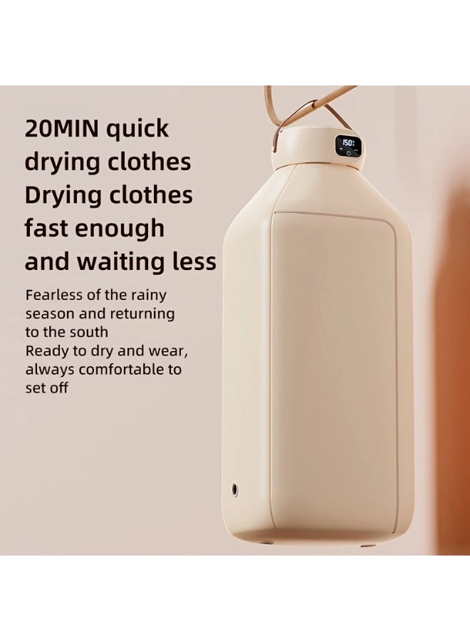 senbowe Portable Foldable Dryer With Foldable Drying Bag, 6-Level Intelligent Timer, Led Digital Display Screen, Large-Sized Clothes Cover, Family Dormitory Travel Quick Dryer - Image 4