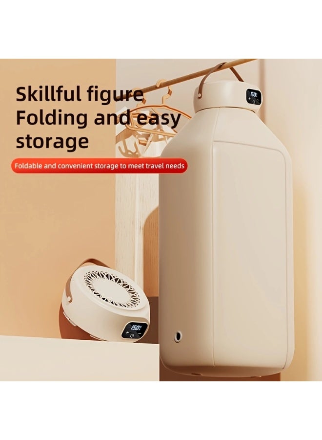 senbowe Portable Foldable Dryer With Foldable Drying Bag, 6-Level Intelligent Timer, Led Digital Display Screen, Large-Sized Clothes Cover, Family Dormitory Travel Quick Dryer - Image 1