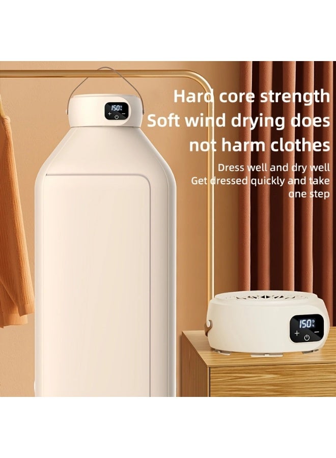 senbowe Portable Foldable Dryer With Foldable Drying Bag, 6-Level Intelligent Timer, Led Digital Display Screen, Large-Sized Clothes Cover, Family Dormitory Travel Quick Dryer - Image 5