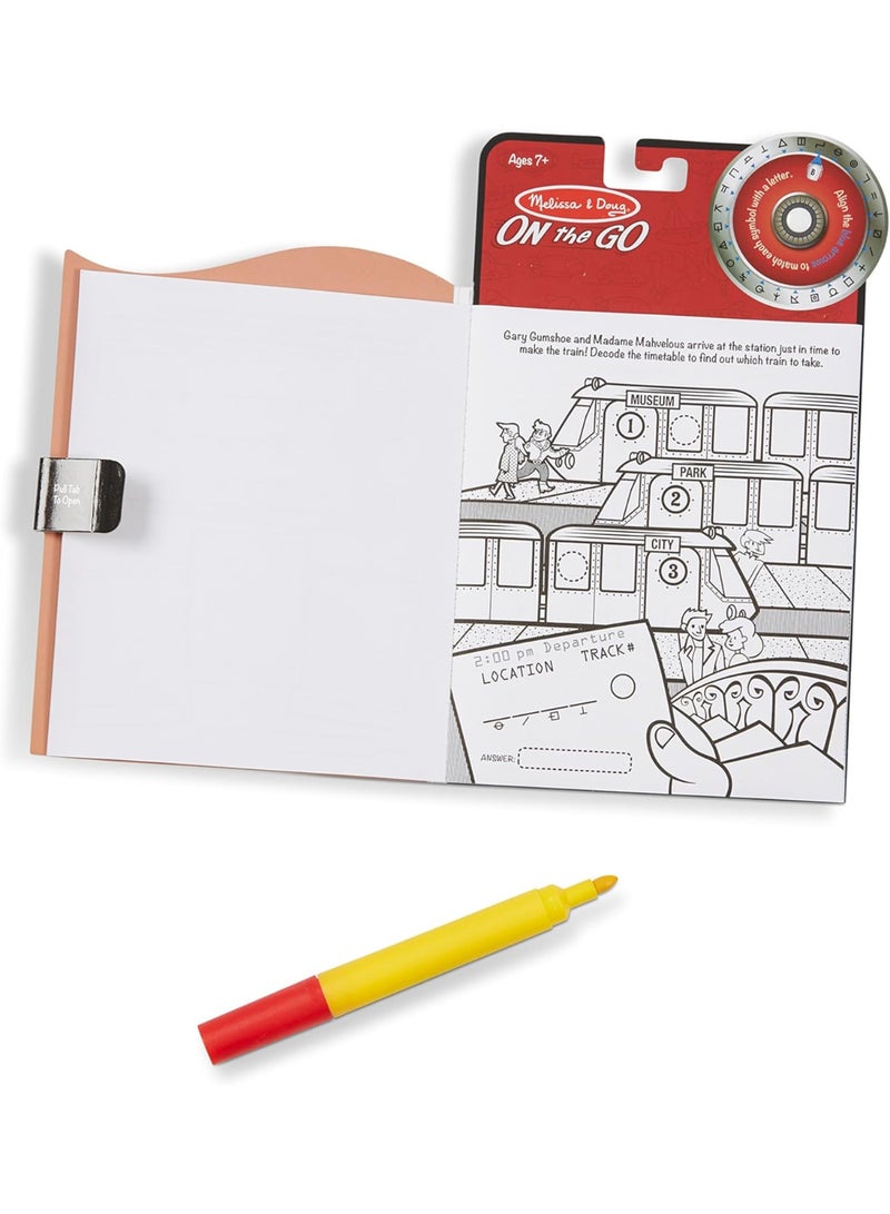 Melissa & Doug Secret Decoder Activity Book – Magic-Reveal Coloring, Decoder Wheel & Marker – Ages 7+ - Image 2