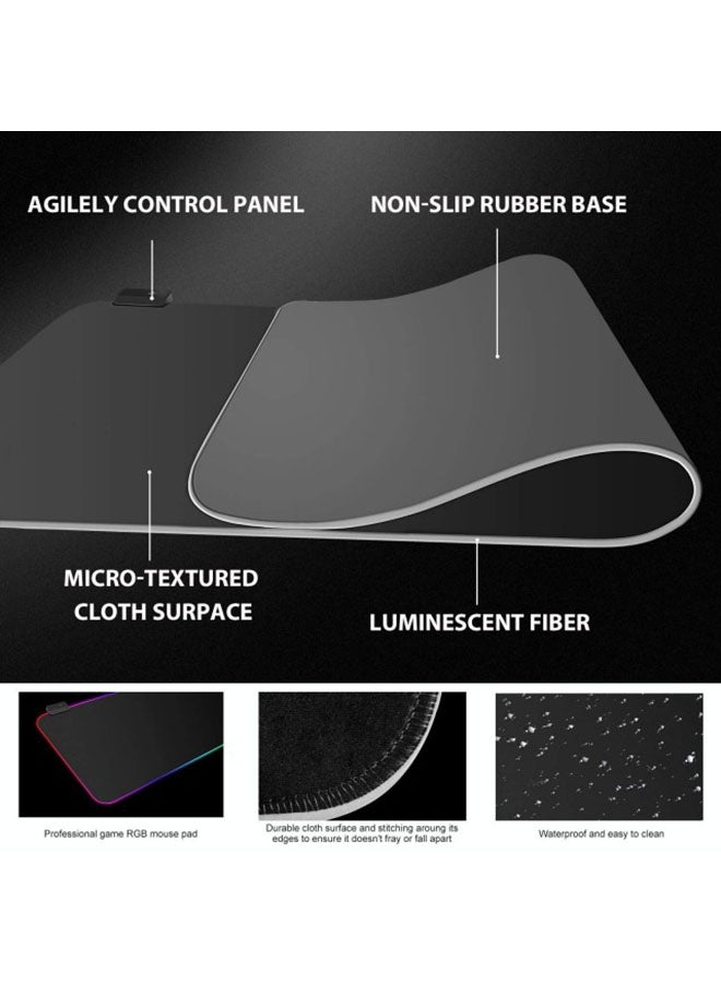 VINSOC Gaming RGB keyboard Mouse Pad - Image 3