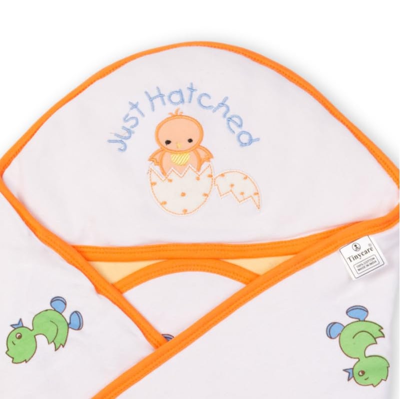 Tinycare Cotton Interlock New Born Sleeping Bag Cum Baby Bed/Carry Wrapper for Unisex Baby Beige Color (Cms 70X70) Free Size - Pack of 1 - Image 2