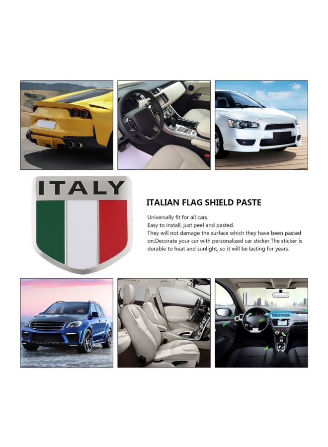 NIBEMINENT New Italian Flag Pattern Car Body Sticker - Image 2