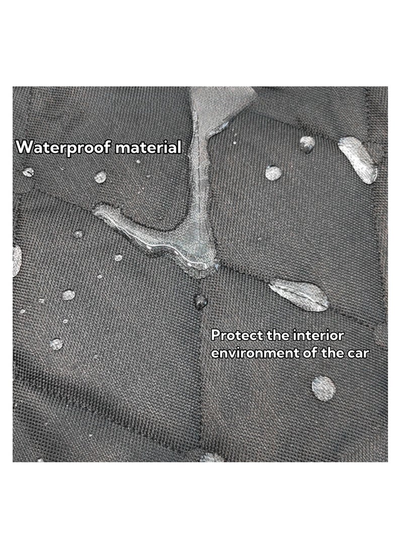 نوفولان أغطية مقاعد السيارة للكلاب للمقعد الخلفي، أغطية مقاومة للماء للحيوانات الأليفة للسيارة، نسيج مقاوم للماء مع خياطة شديدة التحمل، شبكة قابلة للتهوية، أحزمة قابلة للتعديل لأحجام مختلفة من السيارات (رمادي) - Image 5