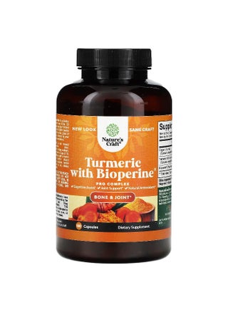 Nature's Craft, Turmeric With BioPerine®, 180 Capsules - pzsku/Z993A6A0EDD4DD2FCF52AZ/45/_/1745236823/2323b3b4-dbcc-4696-8e96-c1c4b15adb63