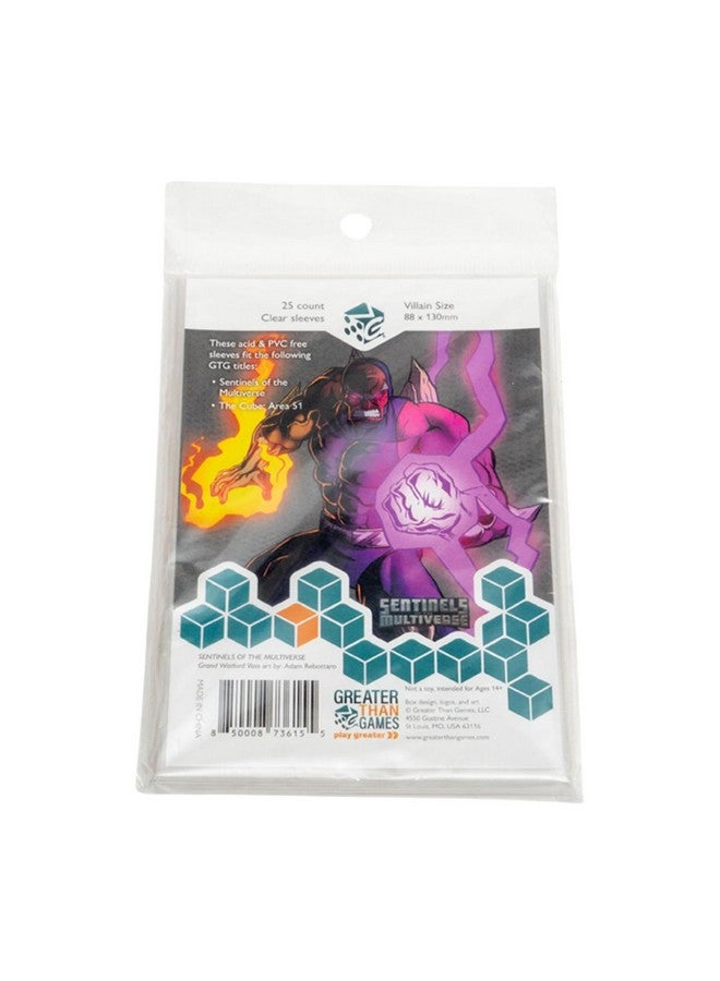 Greater Than Games: Card Sleeves: Large Size - 88x130 mm, 25 Sleeves, Clear, Acid Free & PVC Free, Card Game Protective Accessory - Image 2