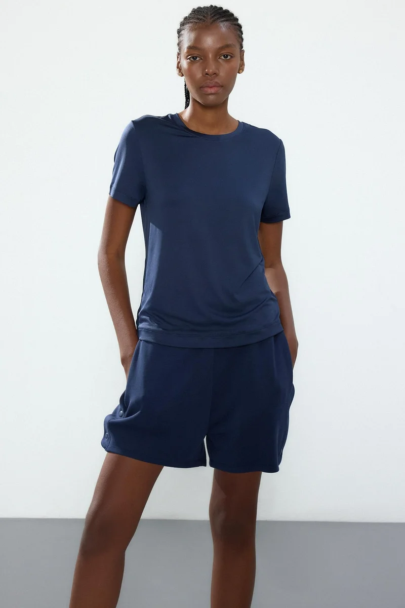 Defacto Standard Fit Crew Neck Basic Sports T-Shirt