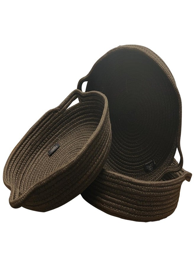 Ariya Handcrafted Storage Basket Set of 3, Beige Cotton Rope Baskets for Clothes, Toys, Laundry & Shelves, Durable PP Cotton Blend Multipurpose Organizer, Lightweight, Eco-Friendly Home Décor - Image 1