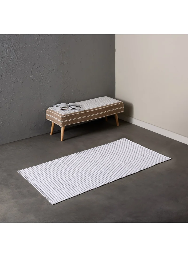 Home Box Allan Snow Recycled Cotton Dhurrie 150 x 80 cm