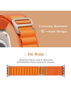 BORTONY Alpine Loop Compatible with Apple Watch Band 38mm 40mm 41mm for Women Men Rugged G-Hook and Adjustable Sport Watch Band for iwatch Ultra SE Series 8 7 6 5  - Image 2