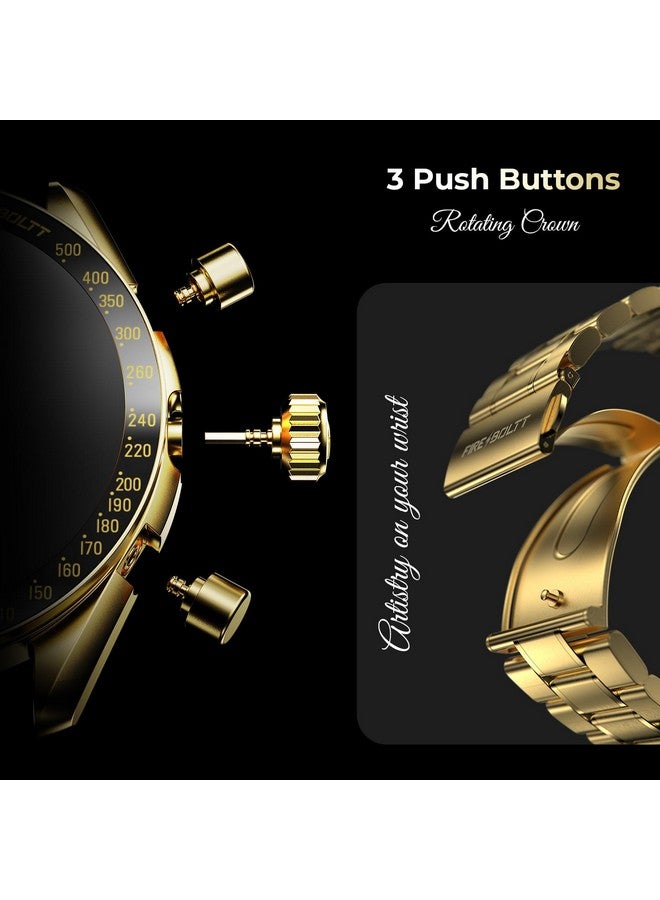 Fire-Boltt Moonwatch 36.3mm (1.43 inch) AMOLED Display, Wireless Charging, Metallic Frame, Stainless Steel Luxury Straps, Complete Health Suite, Bluetooth Calling, Sports Modes (Gold) - Image 5