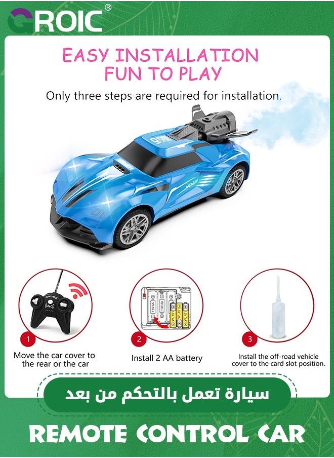 GROIC - Remote Control Car,High Speed RC Car 1/24 Scale Race Supercar Vehicle with Spray Steam,LED Light,RC Racing - Image 1