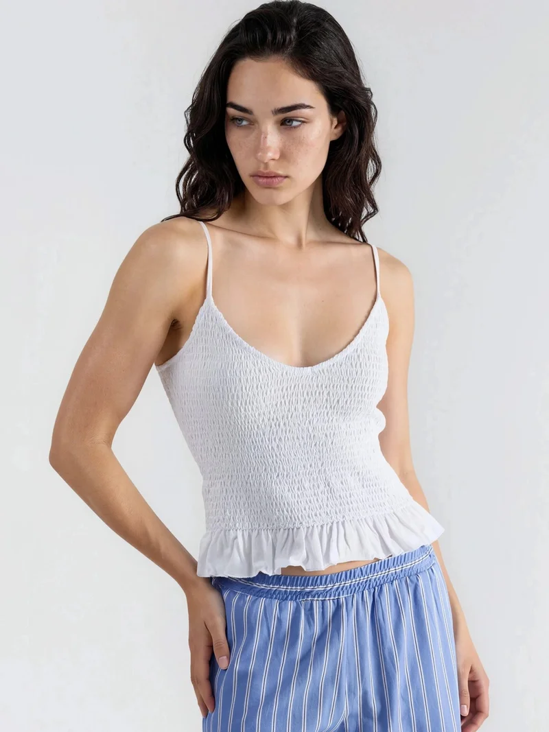 Busem BUSEM Frilly V-Neck Crop Blouse