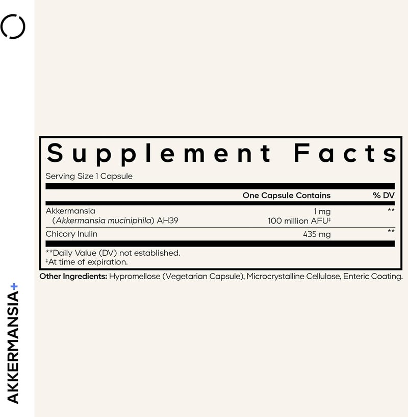 Codeage مكمل بروبيوتيك كوداج أكيرمانسيا موشينيفيلا 3 أشهر من أكيرمانسيا إنولين الهندباء  بروبيوتيك سينبيوتيك يومي 100 مليون وحدة نشطة خالية من الغلوتين 90 كبسولة - Image 2