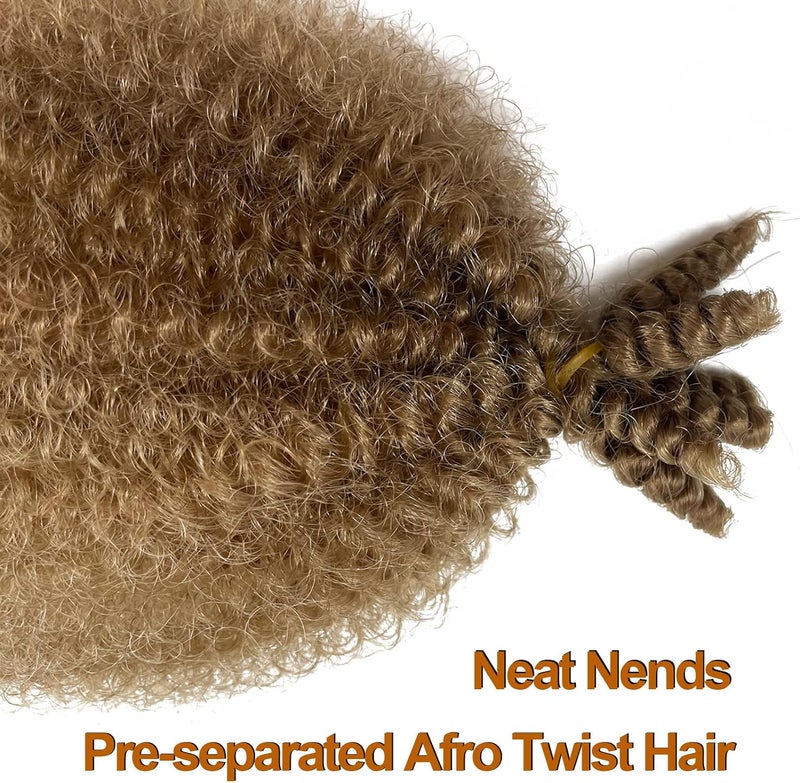 Chicmoi Afro Spring Twist Hair Color 27 Braiding Hair for Butterfly Locs 16 Inch 3 Packs Marley Twist Braiding Hair #27 Golden Brown Cuban Twist Hair Extension for Black Women - Image 2