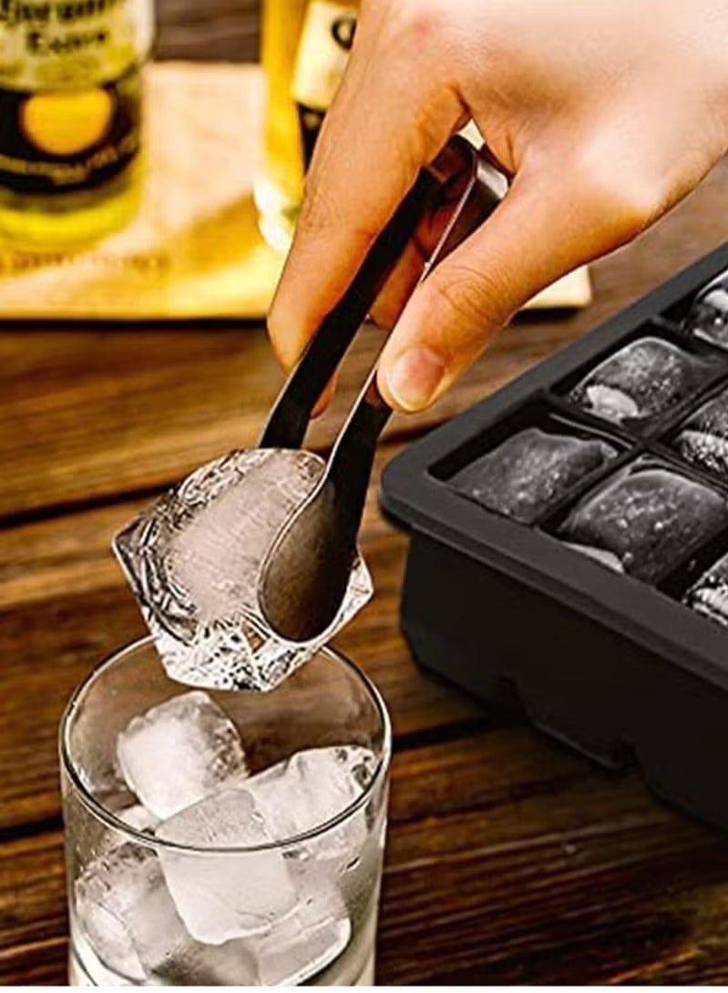 قالب ثلج كبير من السيليكون بقاعدة - صواني ثلج قابلة للتكديس للمشروبات والحساوى، سهل الفتح وخالي من BPA (مقاس ١٨ ١٢ ٤ سم) - Image 5