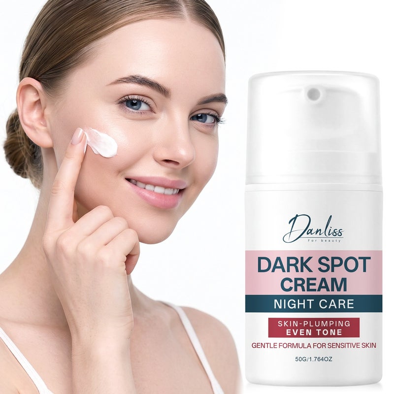 Danliss Night Cream for Dark Spot Corrector 50g - Vacuum-press formula for sensitive skin, plumping, brightening, and fading dark spots - Image 1