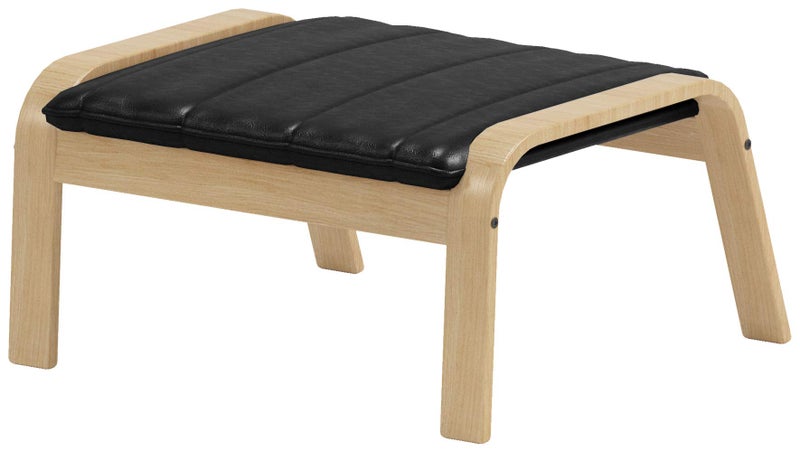 Custom Slipcover Replacement The PU Leather Poang Footstool Cover Replacement is Custom Made for IKEA Poang Chairs Ottoman Slipcover PU Leather Black 