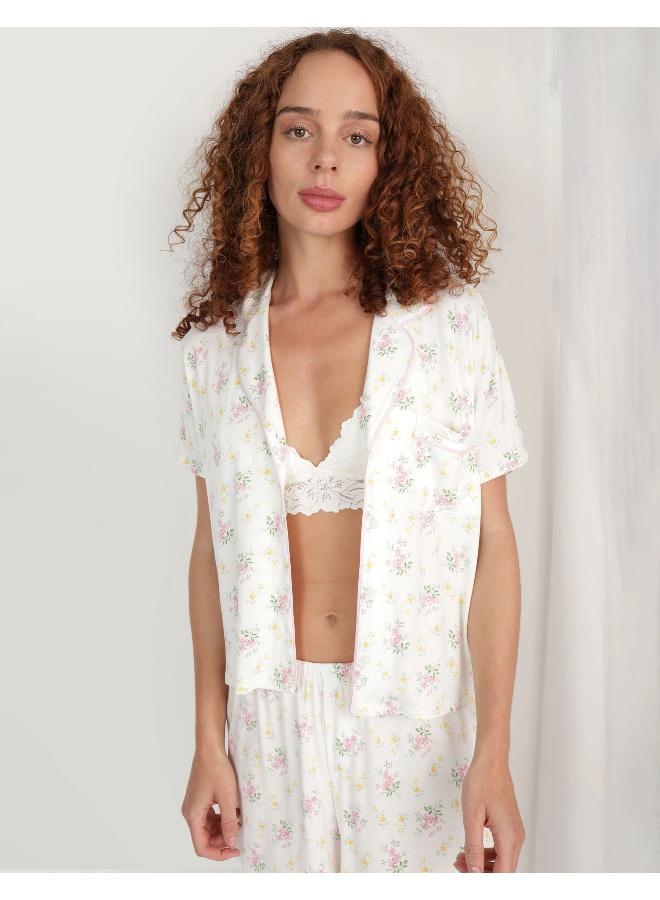 Aerie Aerie Real Soft® Short Sleeve Pajama Shirt  - Image 1