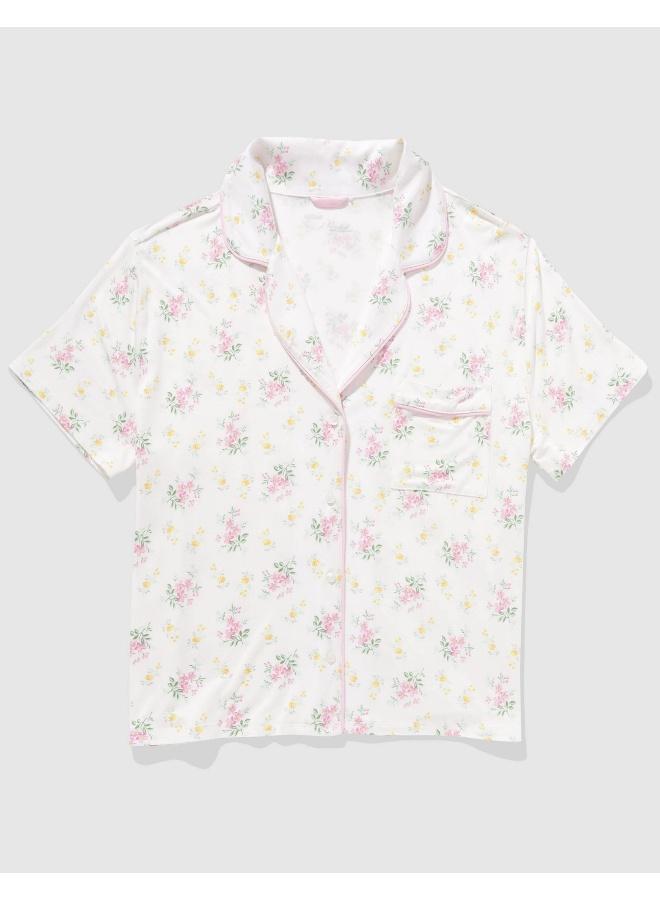 Aerie Aerie Real Soft® Short Sleeve Pajama Shirt  - Image 3