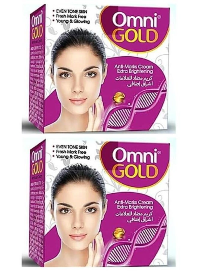 Omni Gold Anti-Marks Cream Extra Brightening Cream 2 Pcs 2*30 g - Image 1